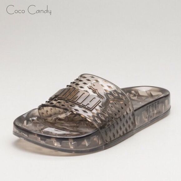 🆕Puma Fenty By Rihanna Black Jelly Slide Sandals - Picture 3 of 8